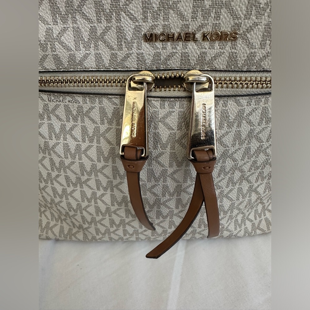 Michael Kors Rhea Zip Medium Slim Signature Logo Backpack - Picture 7 of 11